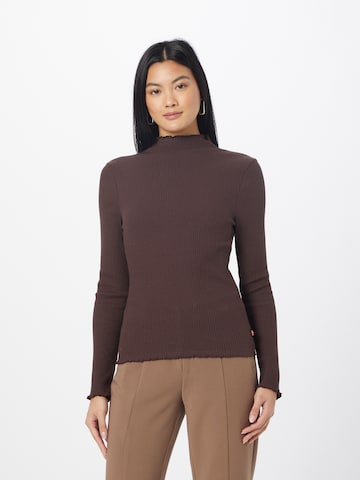 T-shirt 'Flora Mockneck' LEVI'S ® en marron : devant