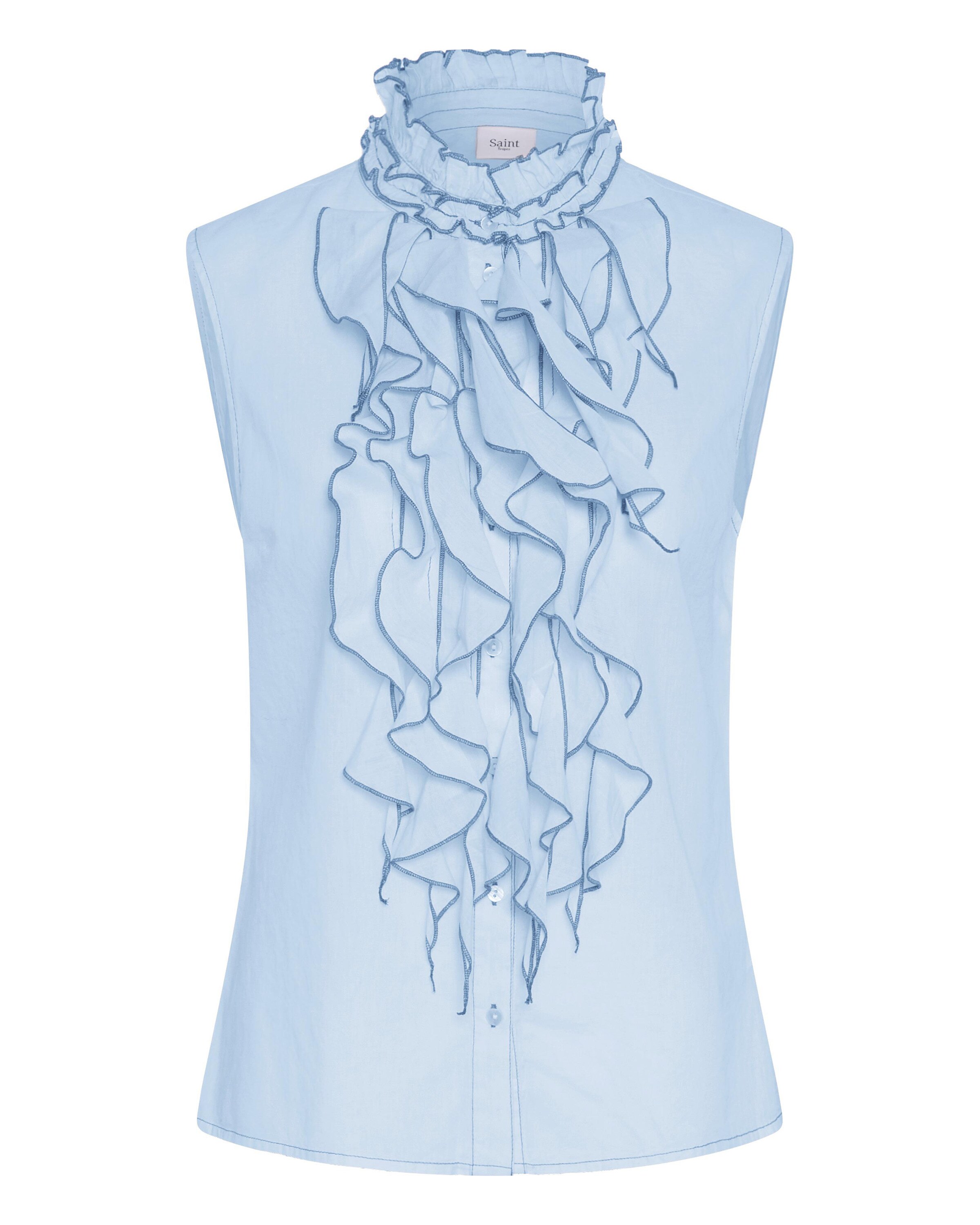 SAINT TROPEZ - Blusa 'TilliSZ' em azul: frente