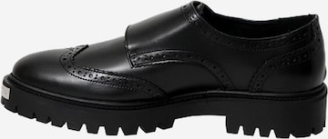 Yoxeone - Mocasines 'MONK REBEL' en negro: frente