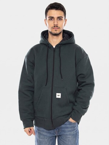 CAT Bluza rozpinana w kolorze zielony: przód