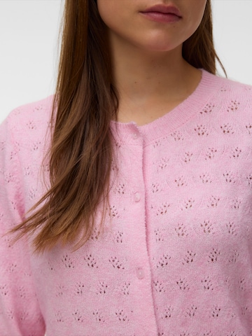 VERO MODA Knit cardigan 'VMDOFFY' in Pink