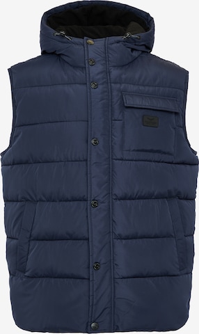 Threadbare Bodywarmer 'Ritcher' in Blauw: voorkant