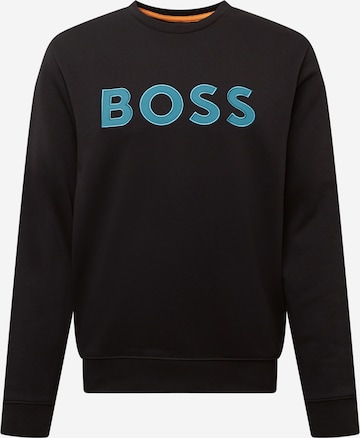 BOSS Orange Sweatshirt in Zwart: voorkant