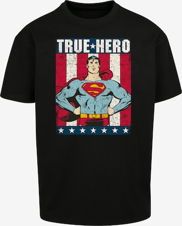 F4NT4STIC T-Shirt 'Superman True Hero' in Schwarz: Vorderseite