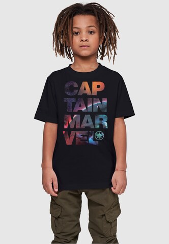 ABSOLUTE CULT T-Shirt 'Captain Marvel - Space' in Schwarz: predná strana