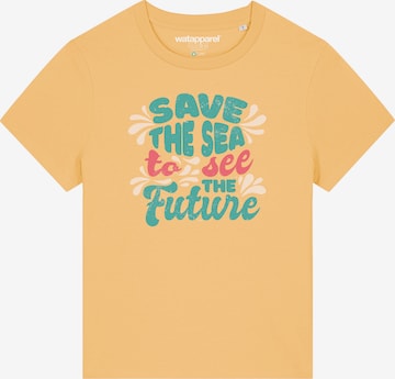 Watapparel Shirt ' Save the sea ' in Gelb: Vorderseite