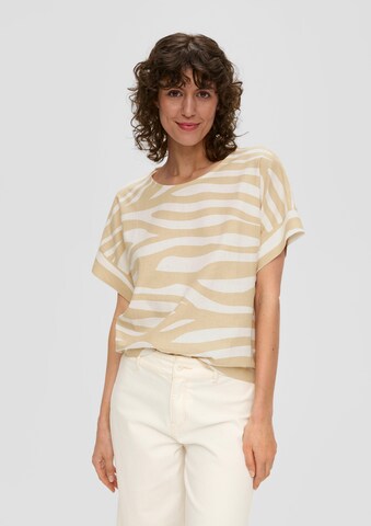 T-shirt s.Oliver en beige : devant