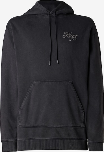 HUGO Sweatshirt 'Dejandra' em XS em mosqueado preto, Vista do artigo