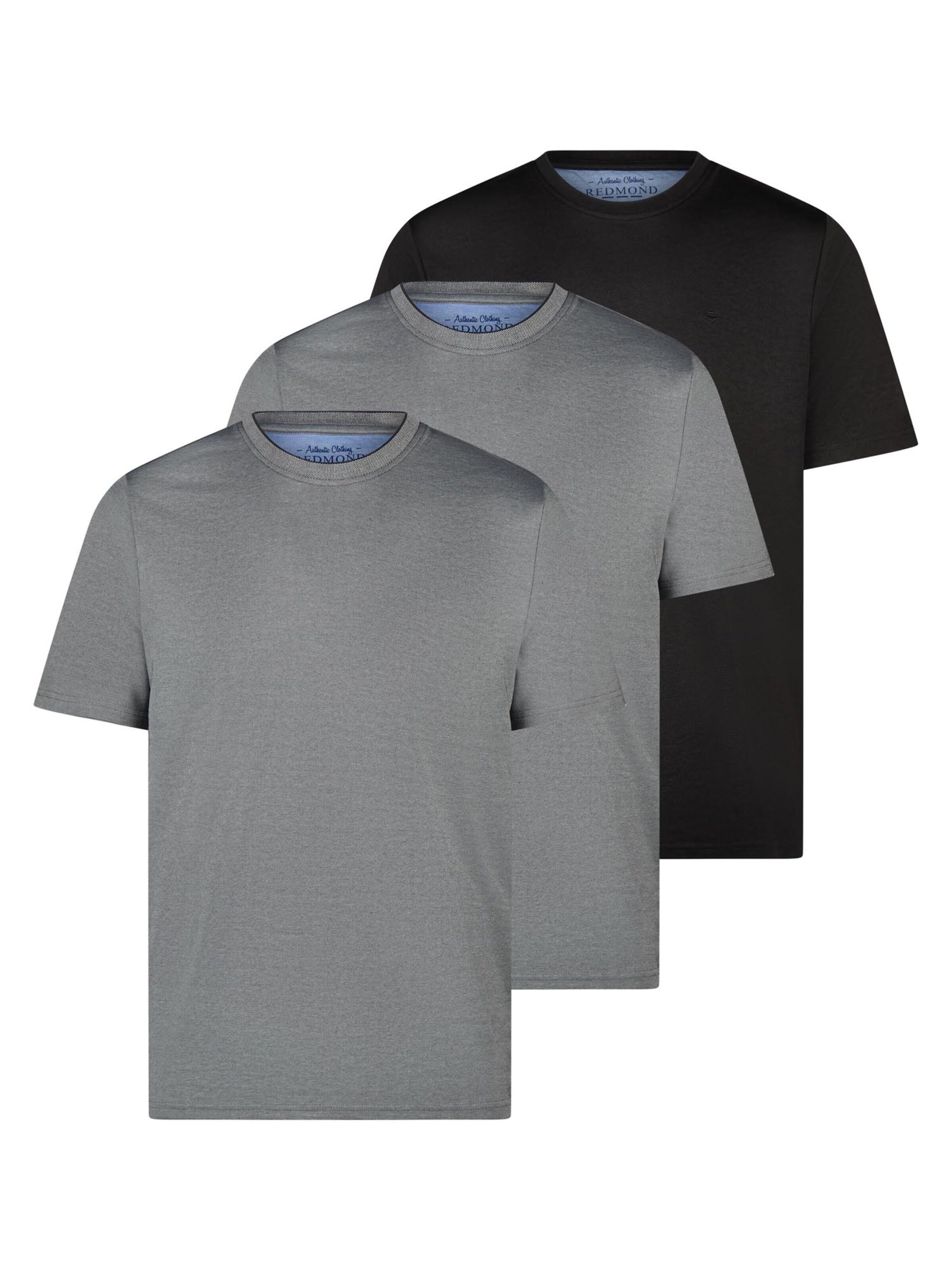 redmond Shirt 'Basic' in Zwart: voorkant