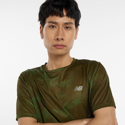 new balance Performance shirt 'Athletics' in Green / Khaki / Olive, Item view