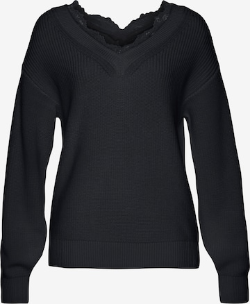 LASCANA Sweater in Black: front