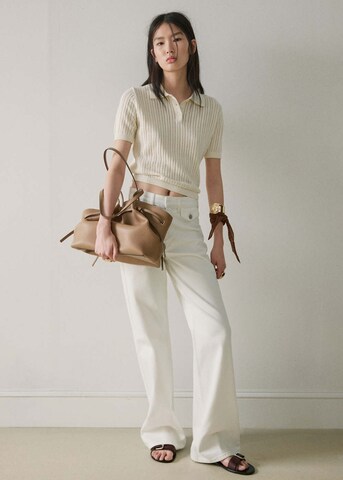 MANGO Wide leg Jeans 'Brynn' in White
