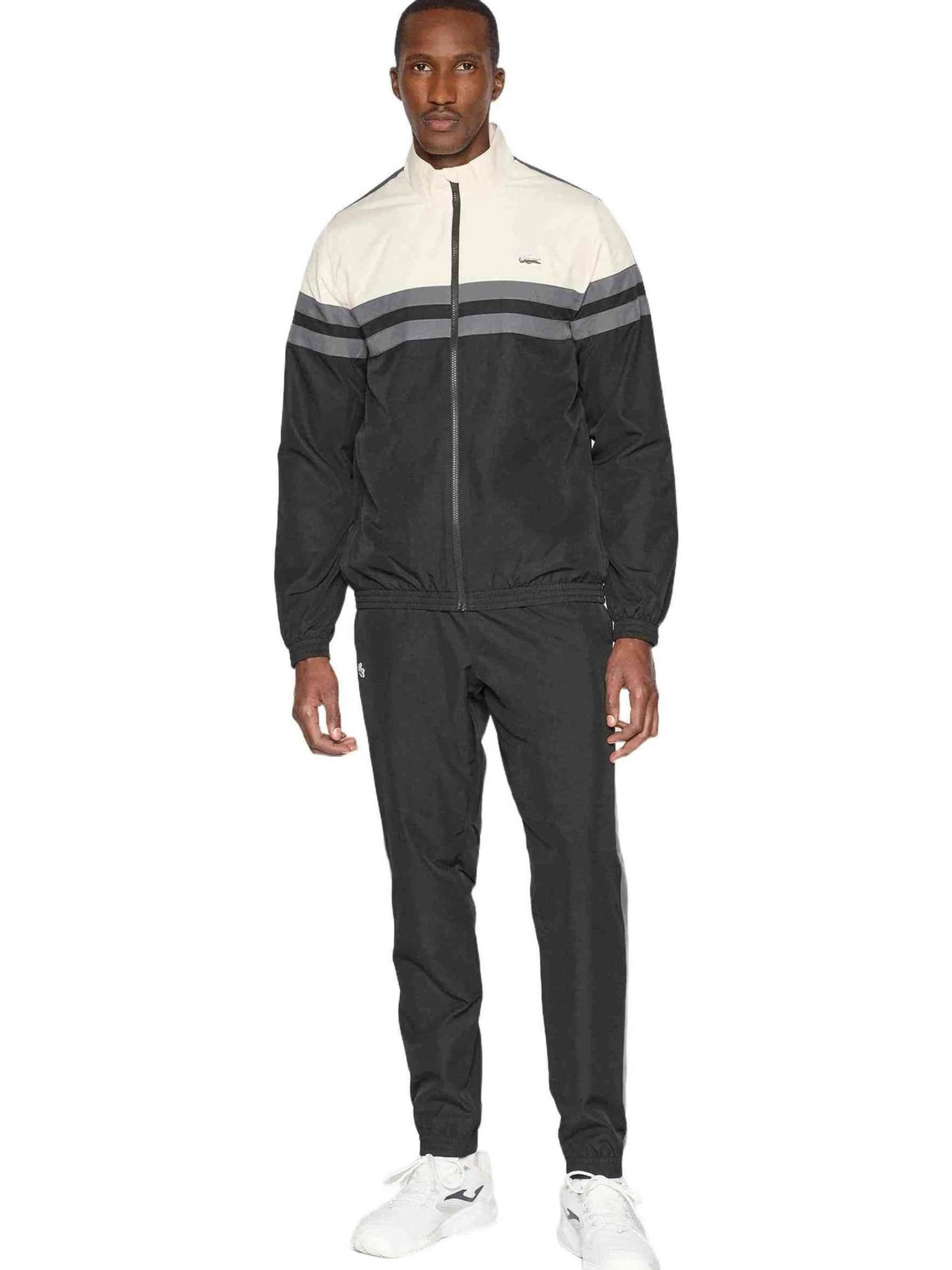 LACOSTE - regular Pantalón deportivo en negro: frente