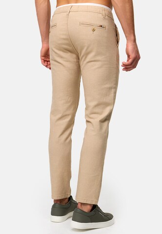 INDICODE JEANS Regular Trousers 'Remy' in Beige
