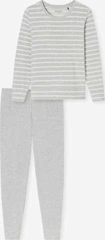 SCHIESSER Pyjama 'Casual Essentials' in Grau: Vorderseite