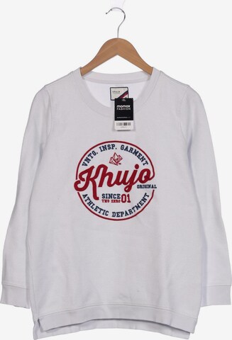 khujo Sweatshirt & Zip-Up Hoodie in M in White: front