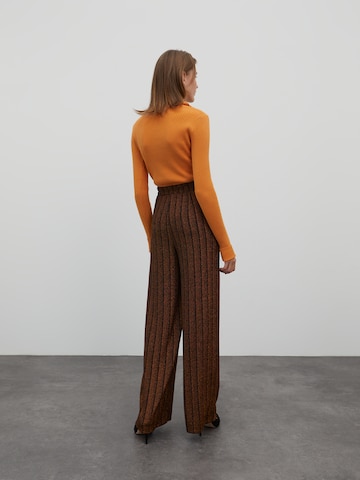 Wide leg Pantaloni 'Dahlia' di EDITED in bronzo