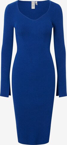 Y.A.S Pletena obleka 'Livia' | modra barva: sprednja stran