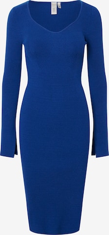 Y.A.S Knitted dress 'Livia' in Blue: front