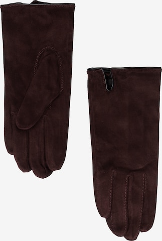 zero Full Finger Gloves in Brown: front