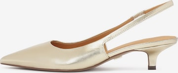 Kazar Pumps in Gold: front