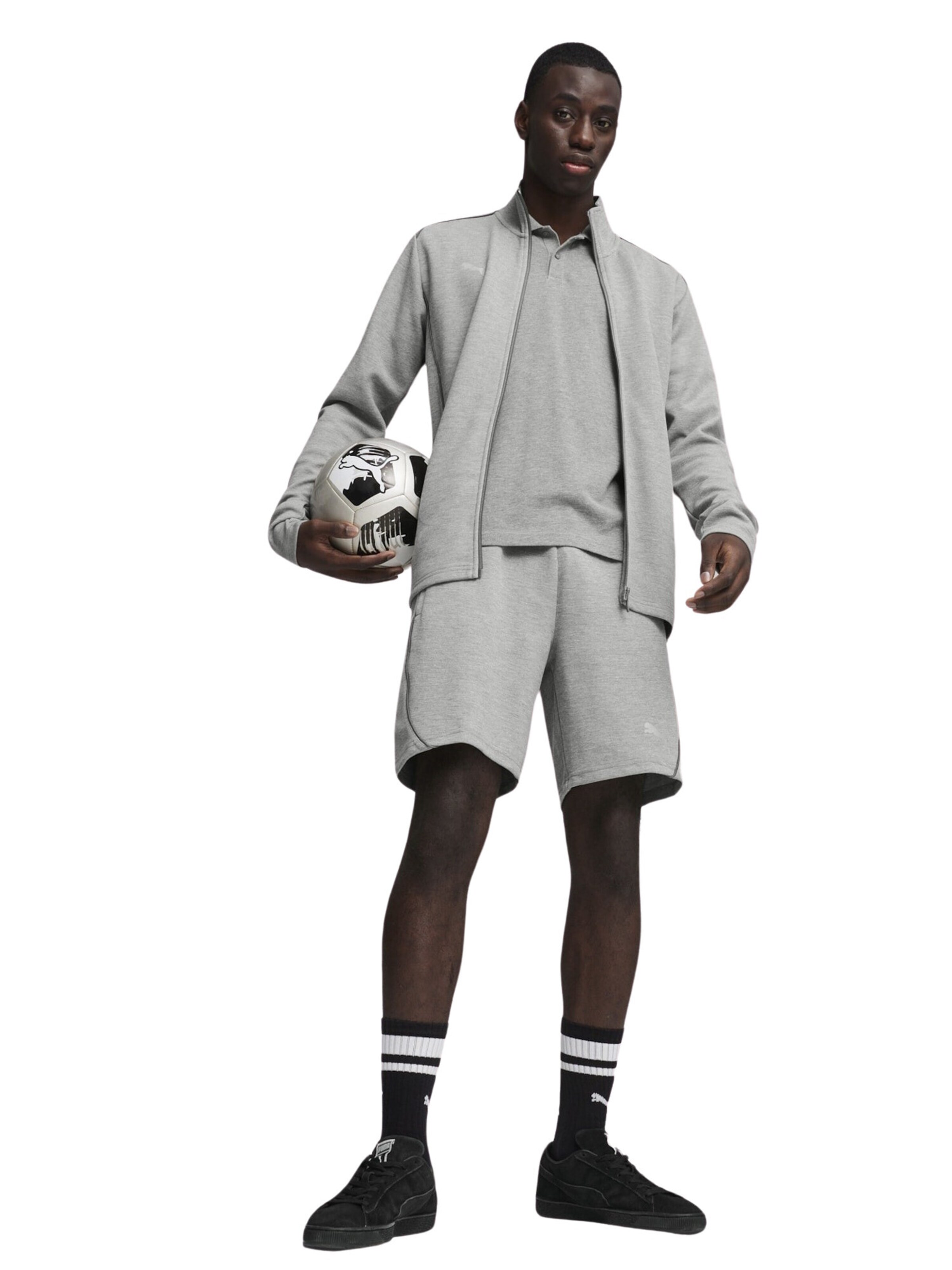 Giacca di felpa sportiva 'Team Final' di PUMA in grigio