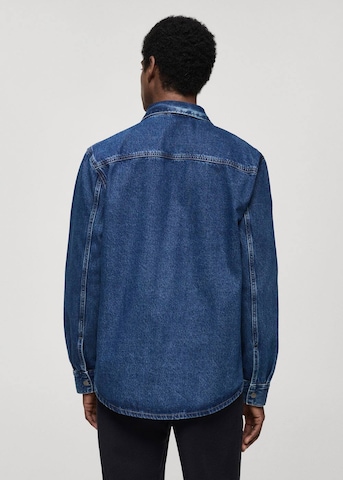 MANGO MAN Comfort fit Button Up Shirt 'Fresno' in Blue