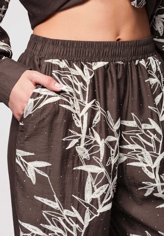 Loosefit Pantalon Ombre en marron