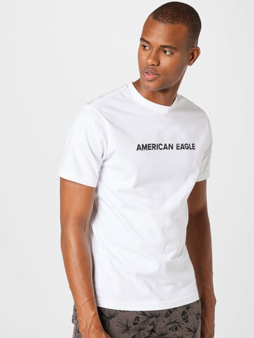 T-Shirt American Eagle en blanc : devant