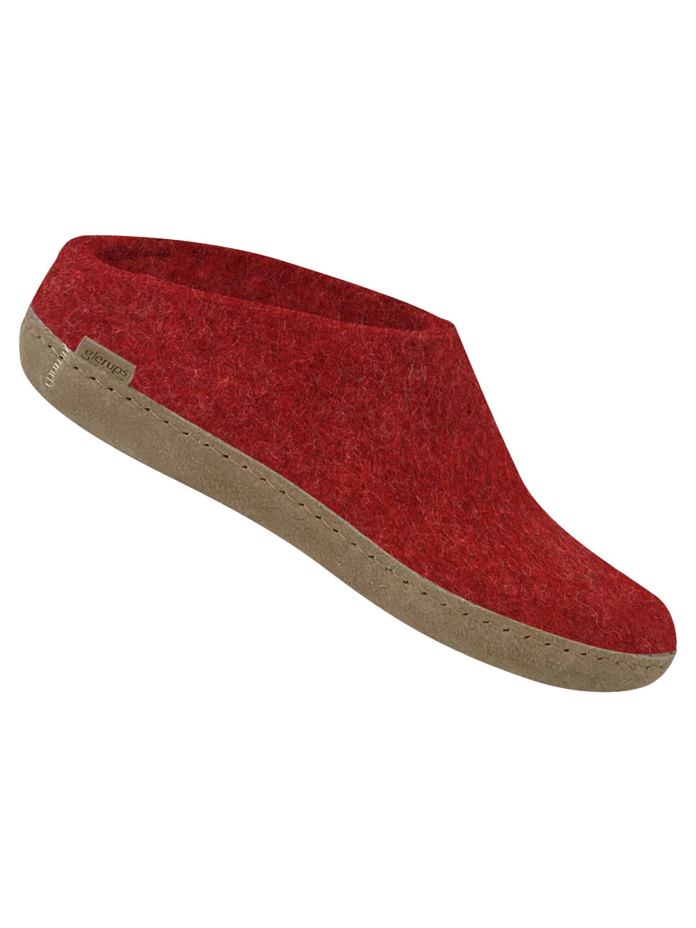 Glerups Slippers 'Ledersohle' in Red