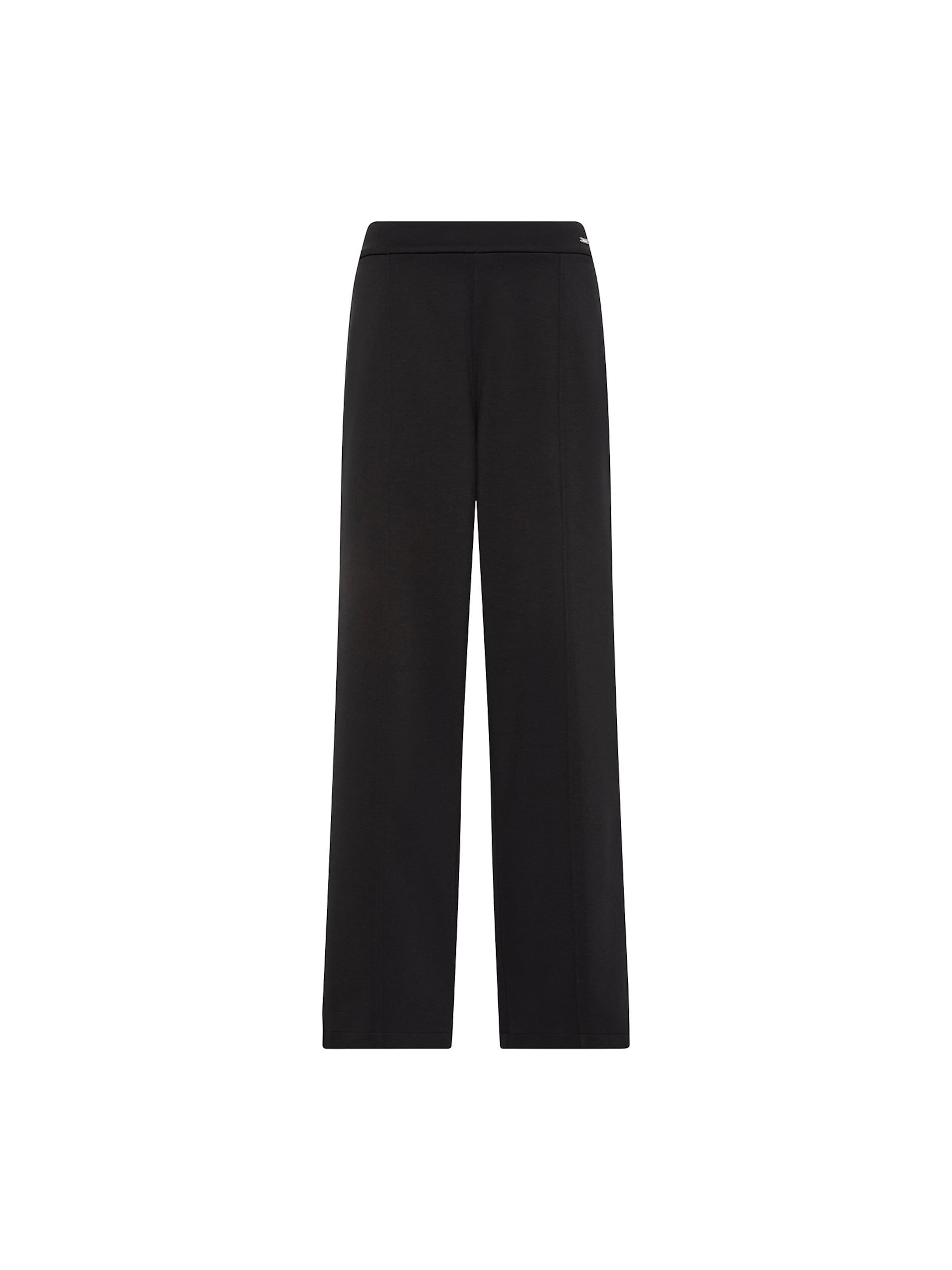 Calvin Klein Regular Pleat-Front Pants in Black: front