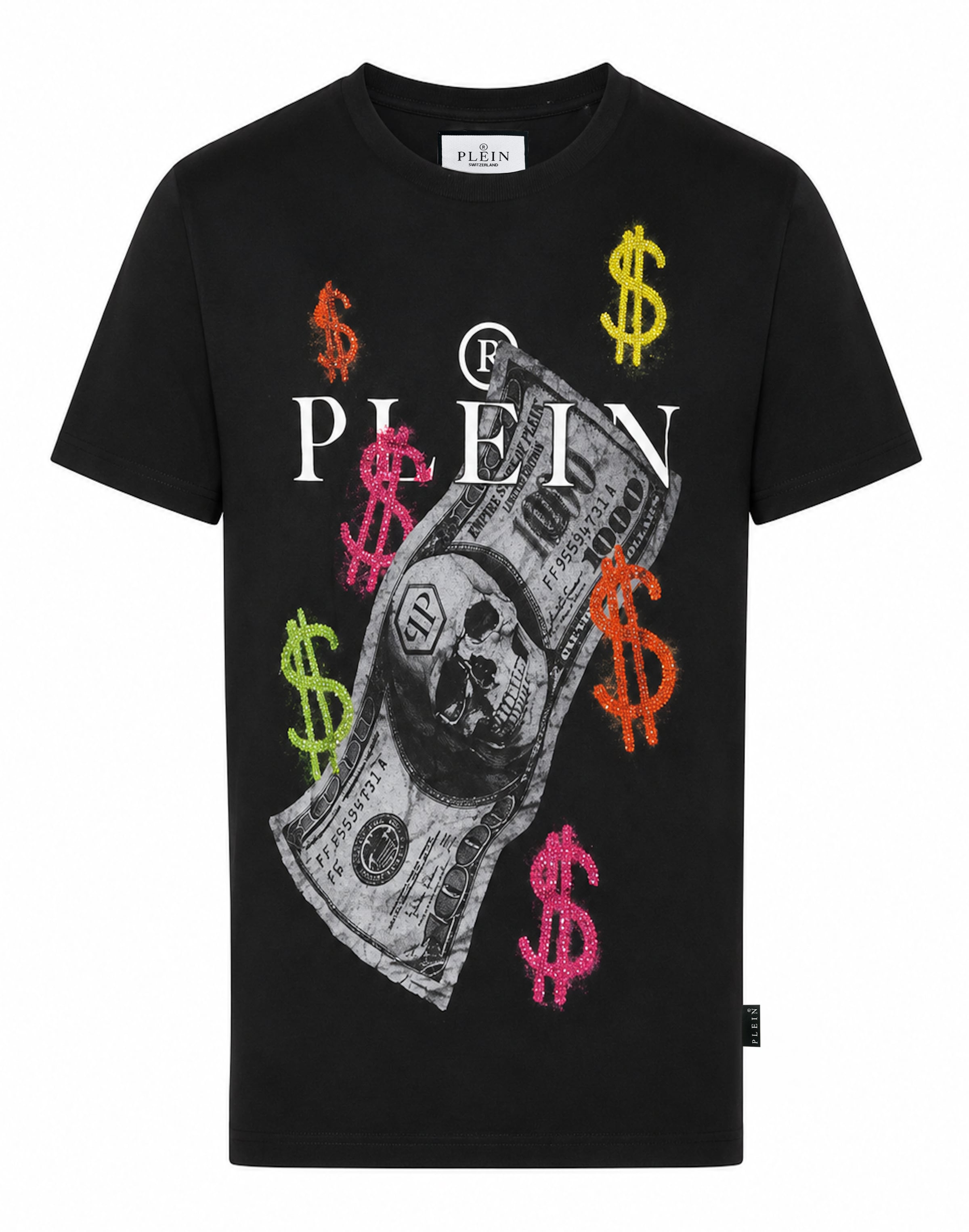 Philipp Plein Shirt in Zwart: voorkant