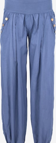 malito more than fashion Harem Pants in Blue: front