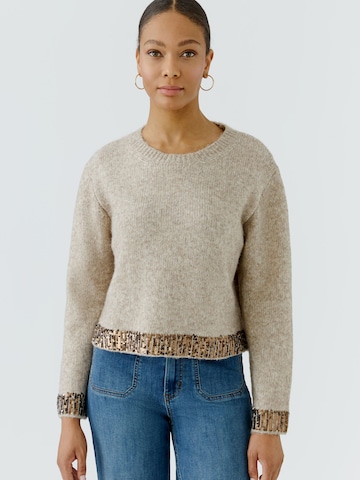 Pullover di OUI in beige: frontale