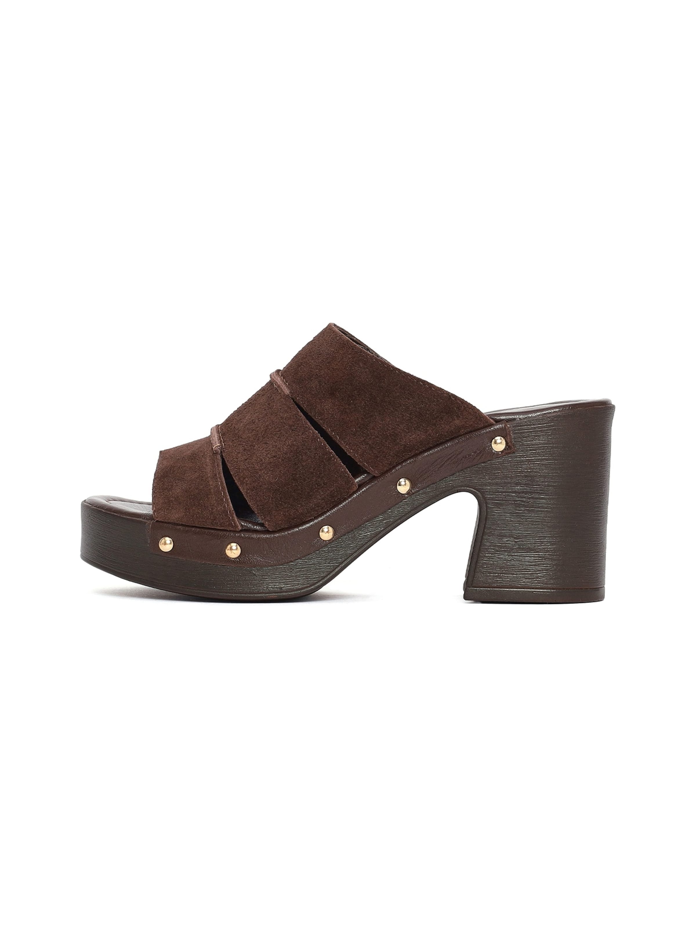 Mule Derimod en marron : devant