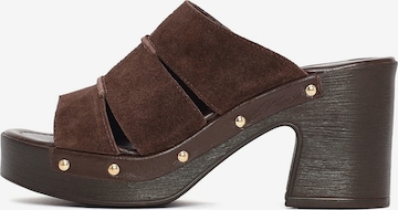 Mule Derimod en marron : devant
