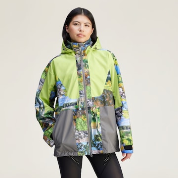 ADIDAS BY STELLA MCCARTNEY Μπουφάν πεζοπορίας 'TrueNature Earth Collage ' σε πράσινο: μπροστά