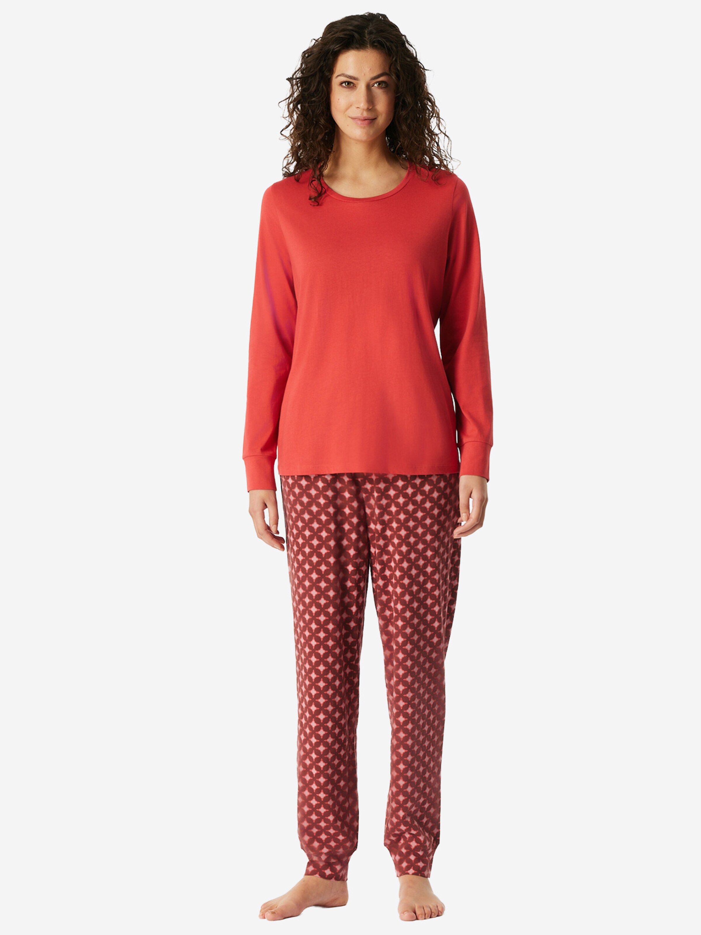 SCHIESSER Pajama ' Comfort Essentials ' in Red: front