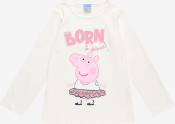 Tricou de la Peppa Pig pe alb: față