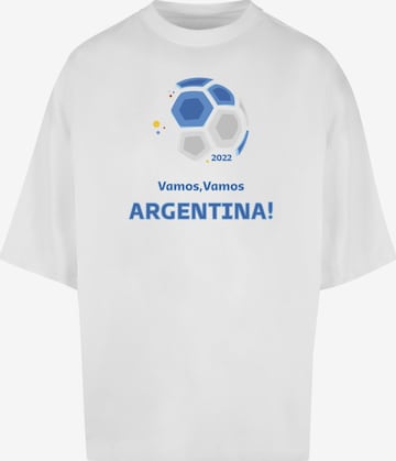 T-Shirt 'Vamos, Vamos Argentina' Merchcode en blanc : devant