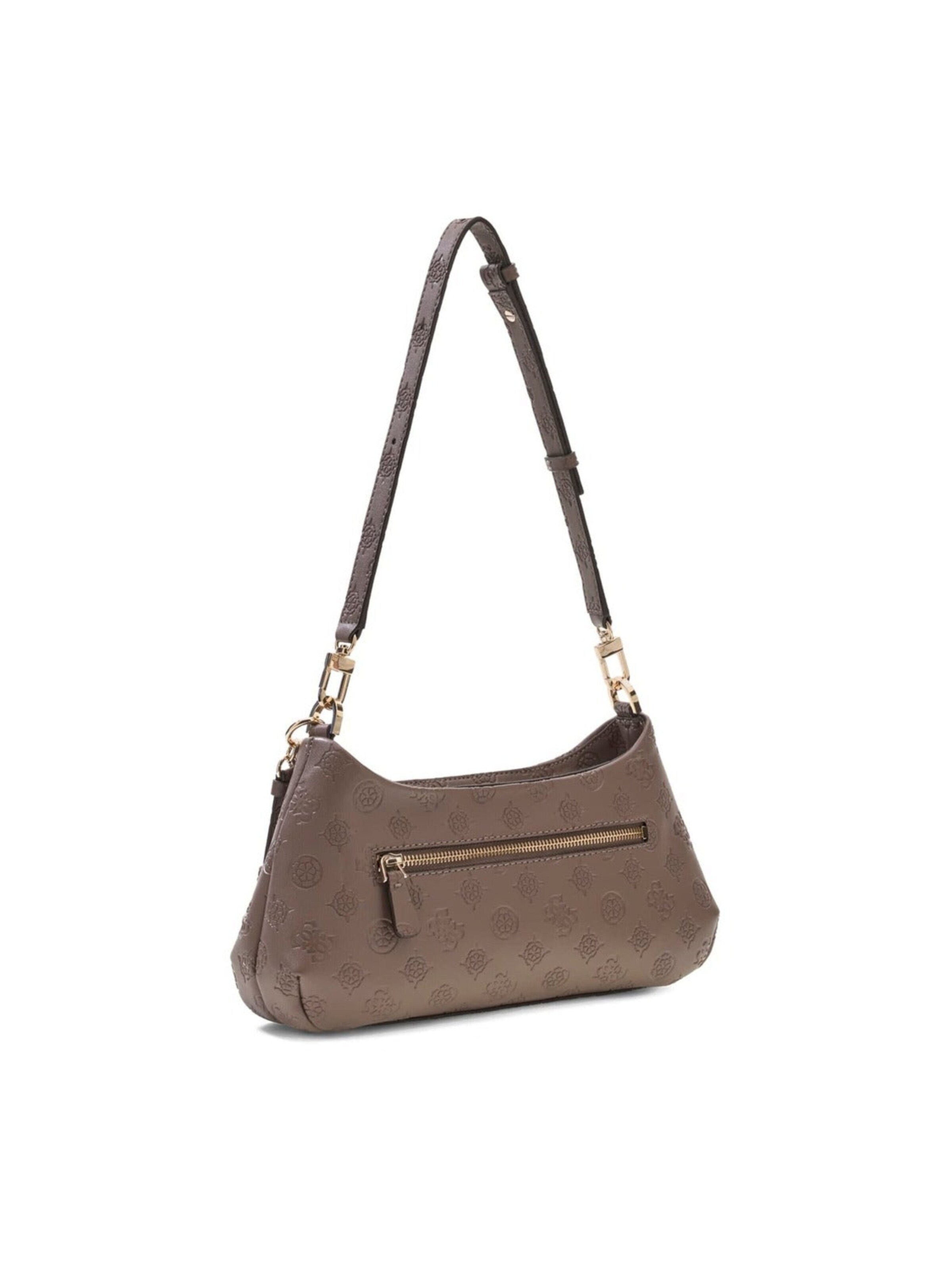 GUESS Taška cez rameno 'Guess Sac Bandoulière Carmella Taupe Logo' - Hnedá