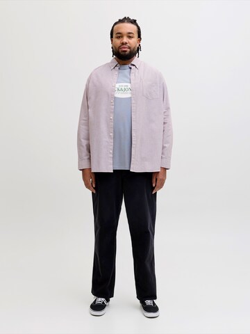 Jack & Jones Plus Regularny krój Koszula 'JORNORREBRO' w kolorze czerwony