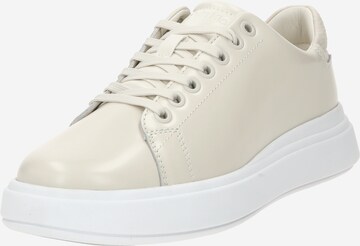 Calvin Klein - Zapatillas deportivas bajas en beige: frente