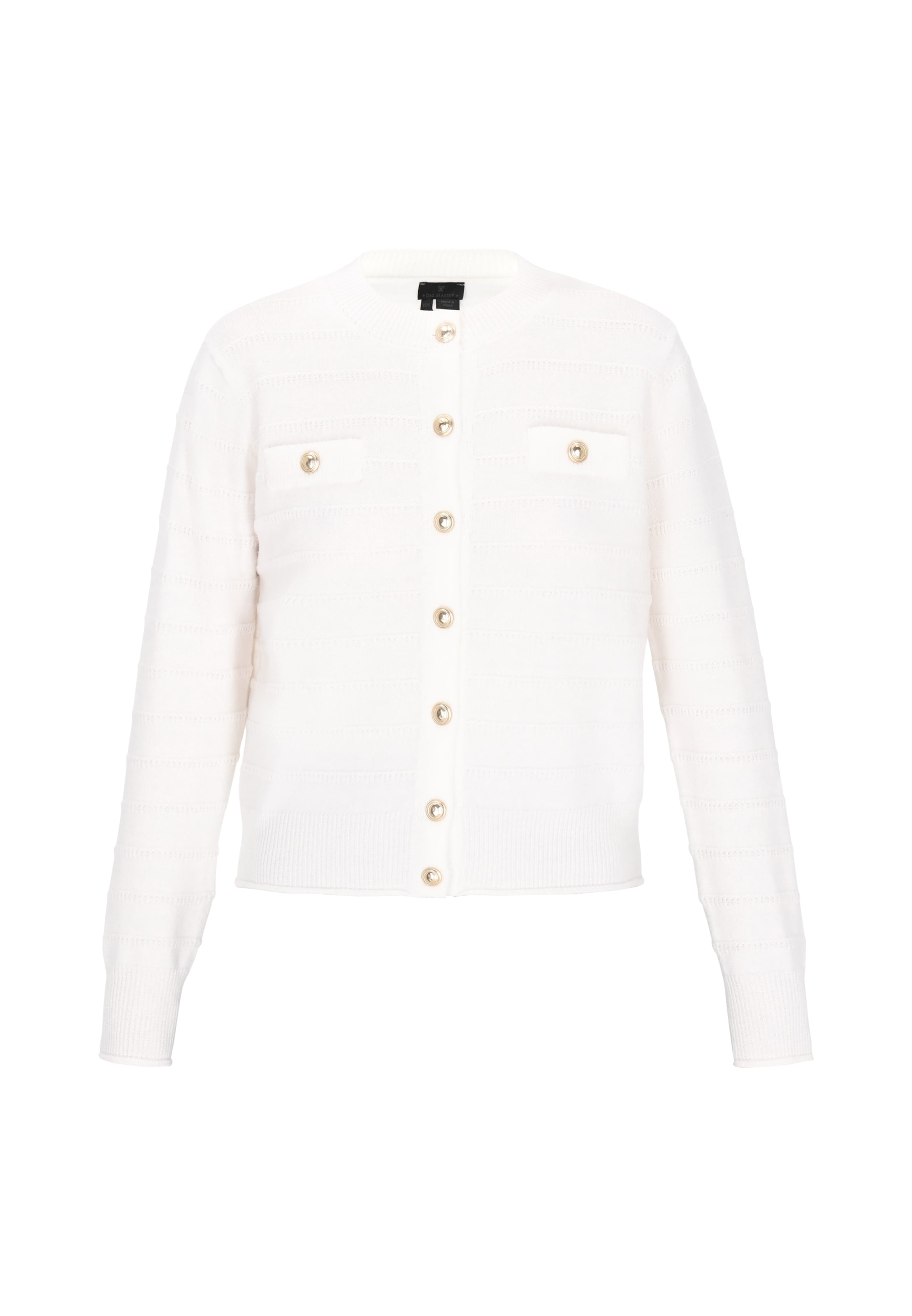 DreiMaster Klassik Kardigan w kolorze biały: przód
