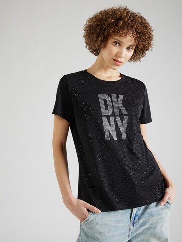 melns DKNY T-Krekls 'HERITAGE': no priekšpuses