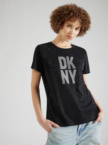 DKNY T-shirt 'HERITAGE' i svart: framsida