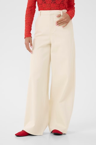 Cream Wide Leg Jeans 'Visti' i beige: forside