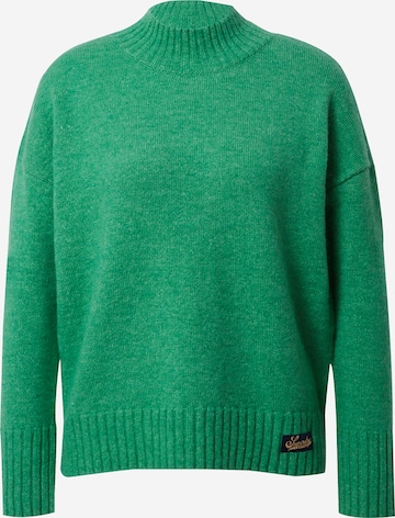 Superdry Sweter 'Essential' w kolorze zielony: przód