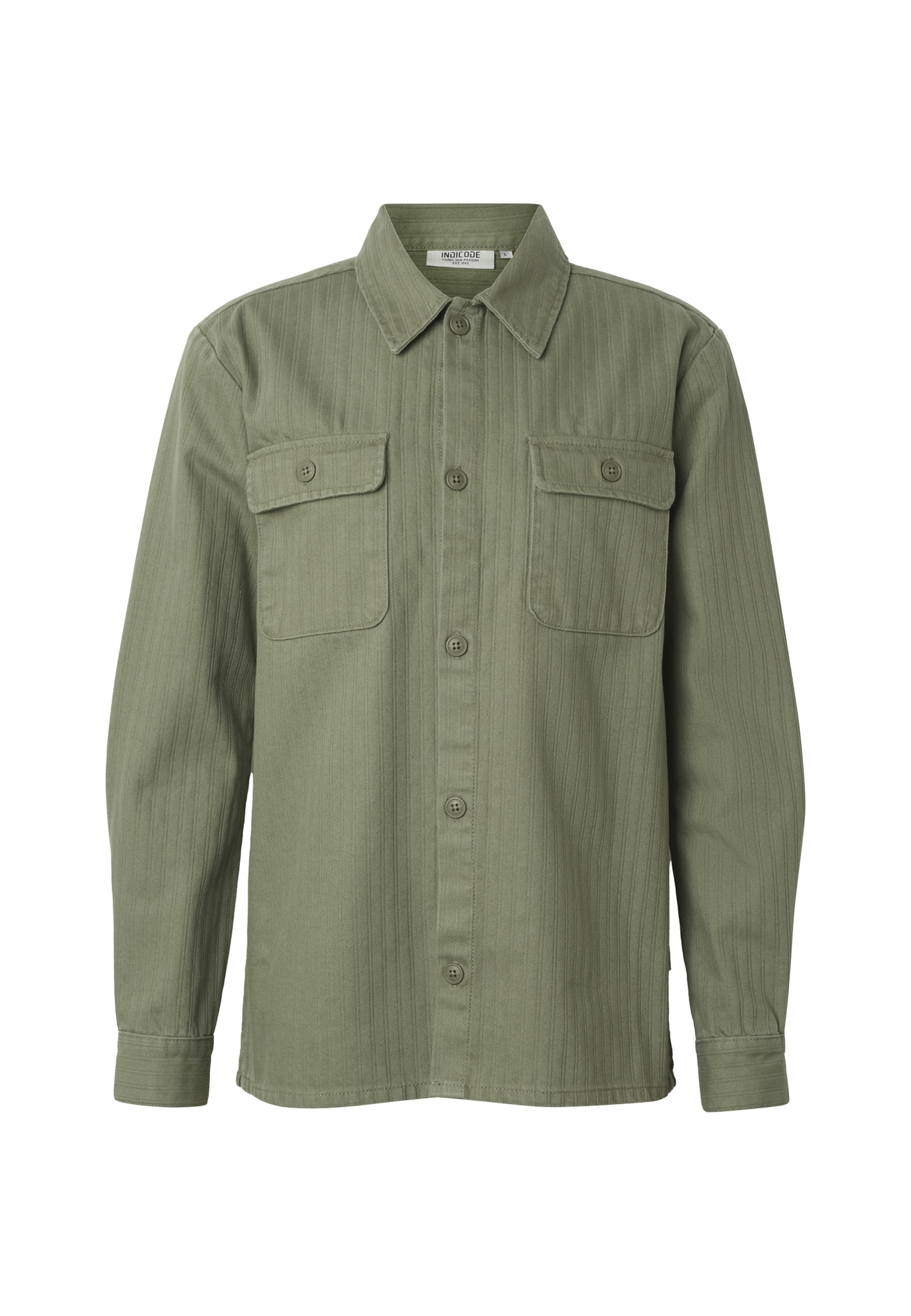 INDICODE JEANS Chemise 'Bemol' en vert, Vue avec produit