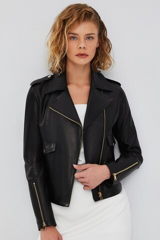 Derimod Between-season jacket in Black: front
